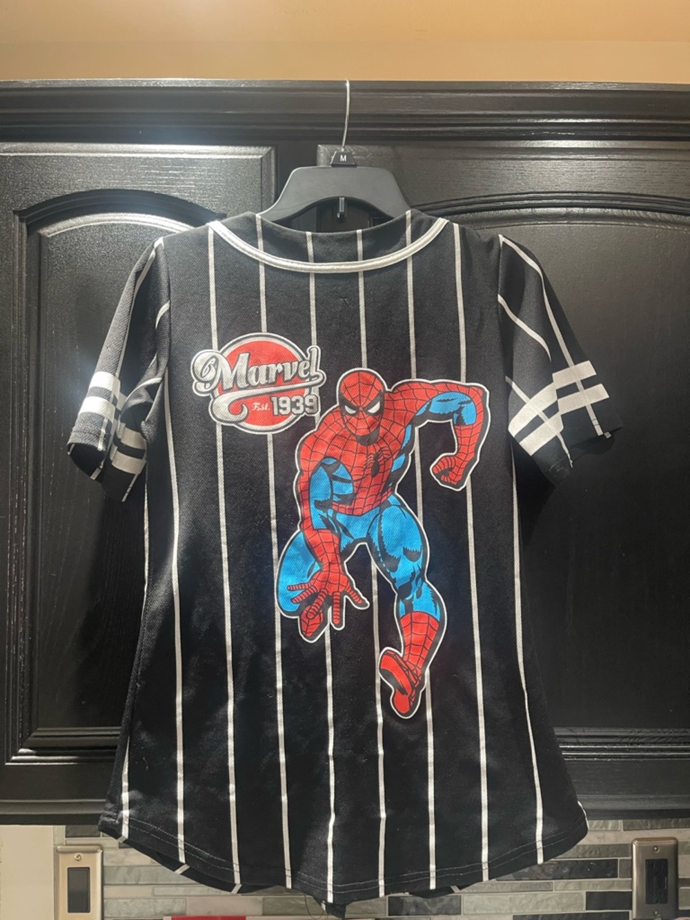 Marvel Spider-Man Button Down Baseball Jersey OSFM In Excellent Condition - Picture 4 of 6